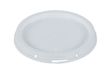 PAIL LID PLASTIC WHITE TEAR TAB - Model LID-1-PWT